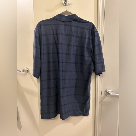 Antigua Polo Shirt Men’s Large Football Rams Short Sleeve Navy Blue Stripes - Picture 2 of 9